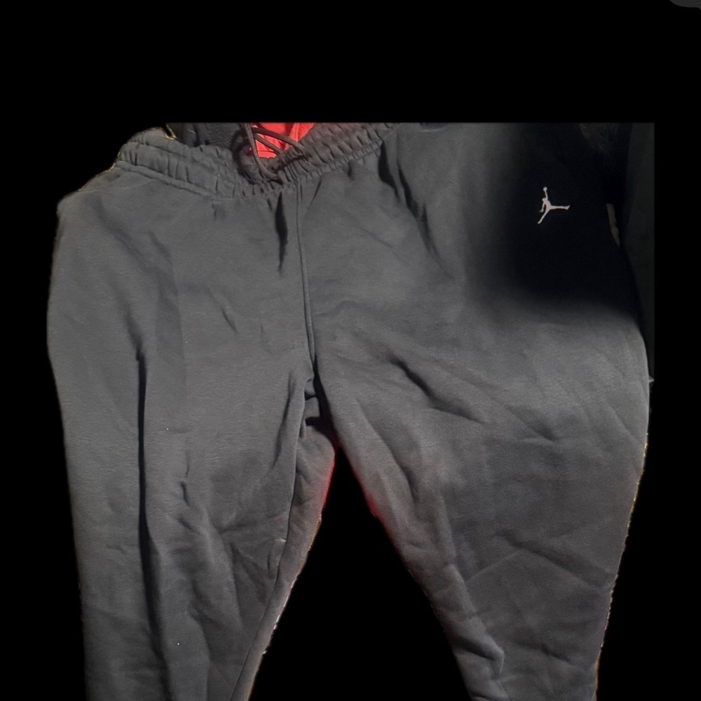 Jordan Black Sweatpants with White Jumpman Detail